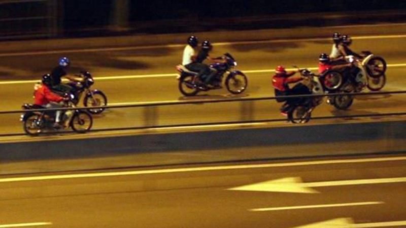 mat rempit enforcement menace motorcyclist skinning ops sikap