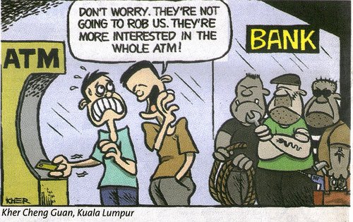 crime comic snatch ATM