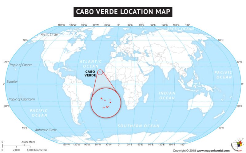 cape verde world map