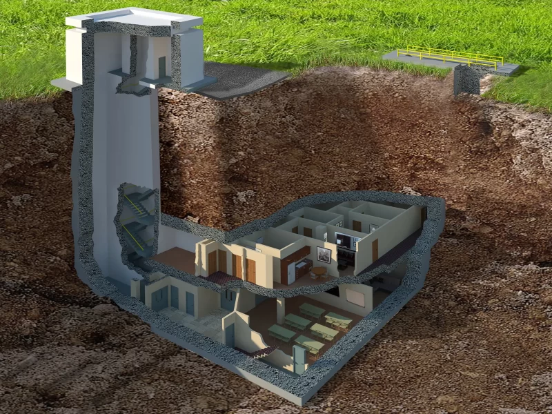 Underground doomsday bunker