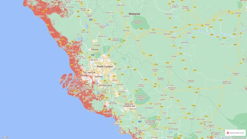 Climate change sea level nature environment Klang Malaysia