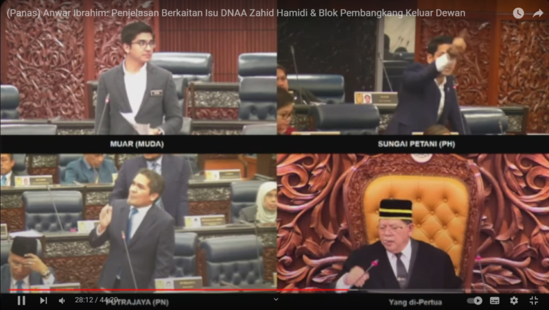 Zahid Hamidi Parliament DNAA Legal